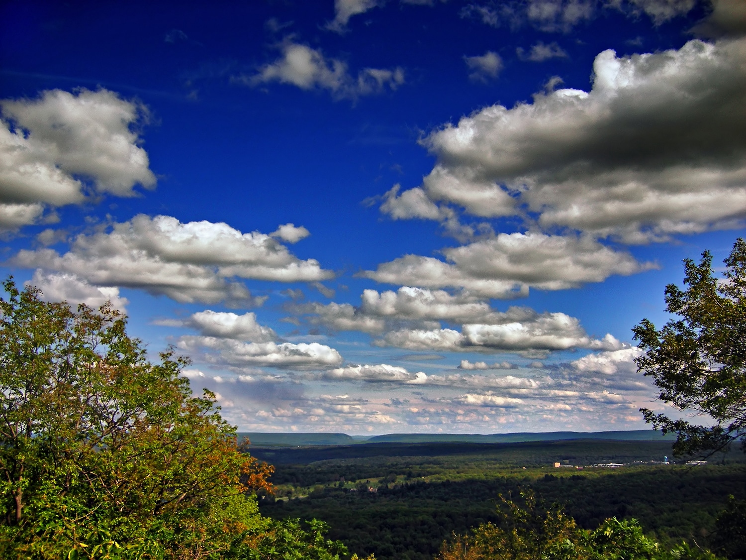 View across the Pocono Mountains from an overlook near Mount Pocono